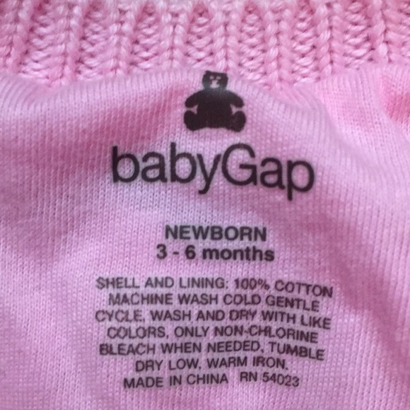 Newborn Baby Gap Pink Cardigan - Picture 2 of 3